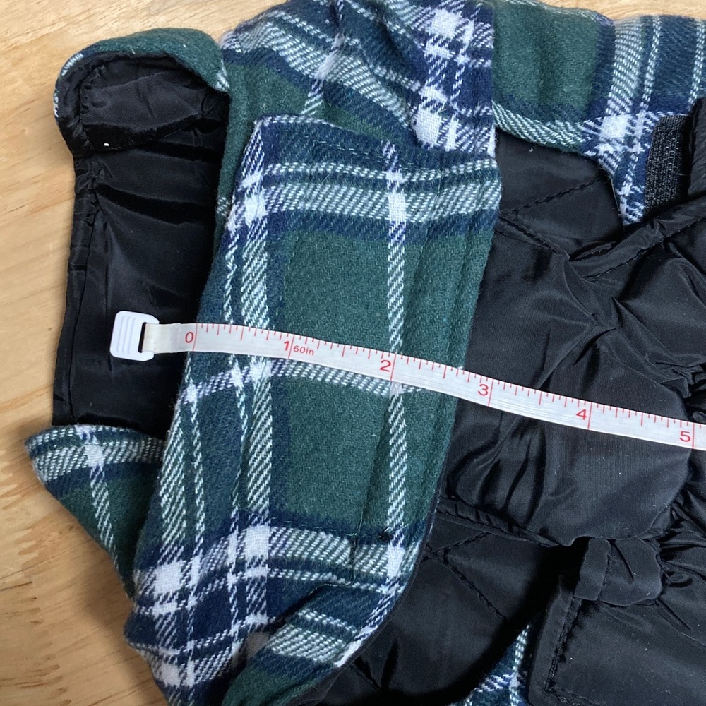 NWT Kuoser Dog Jacket Reversible Green Tartan Plaid or Quilted Black Sz M - Picture 13 of 15